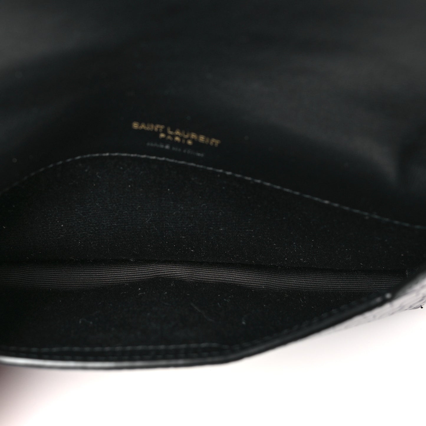 Crocodile Embossed Monogram Phone Holder Crossbody Black