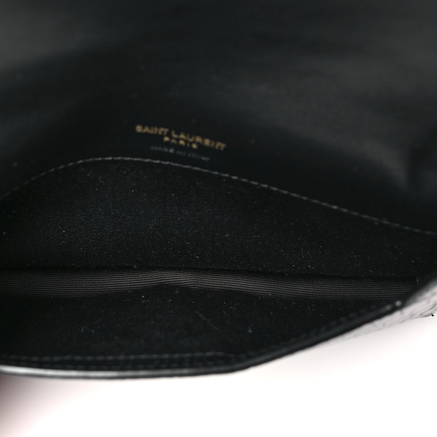 Saint Laurent Crocodile Embossed Monogram Phone Holder Crossbody Black 5 of 9