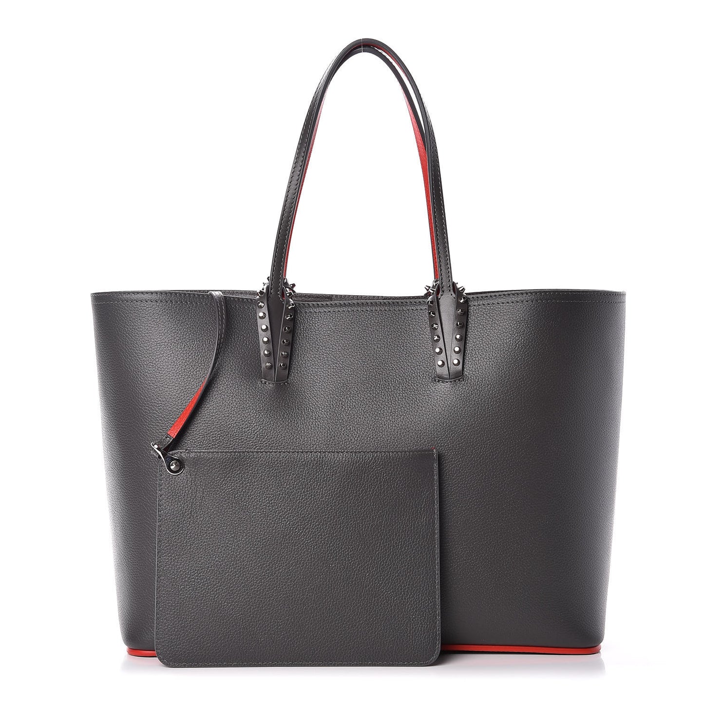 Calfskin Spikes East West Cabata Tote Charbon