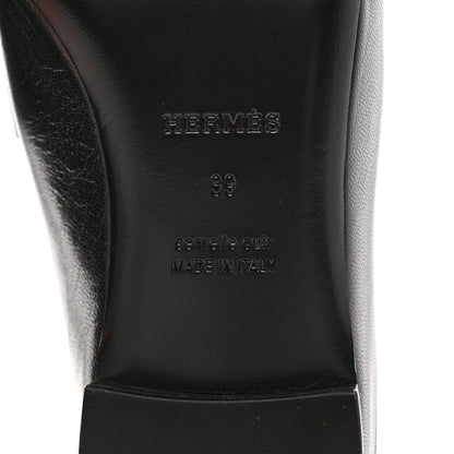 Hermes Goatskin Rivoli Mules 39 Black 8 of 11