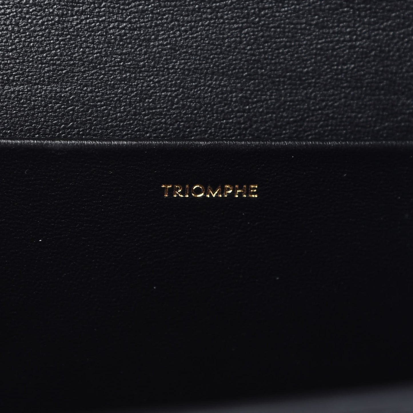 Shiny Calfskin Triomphe Strap Bag Black