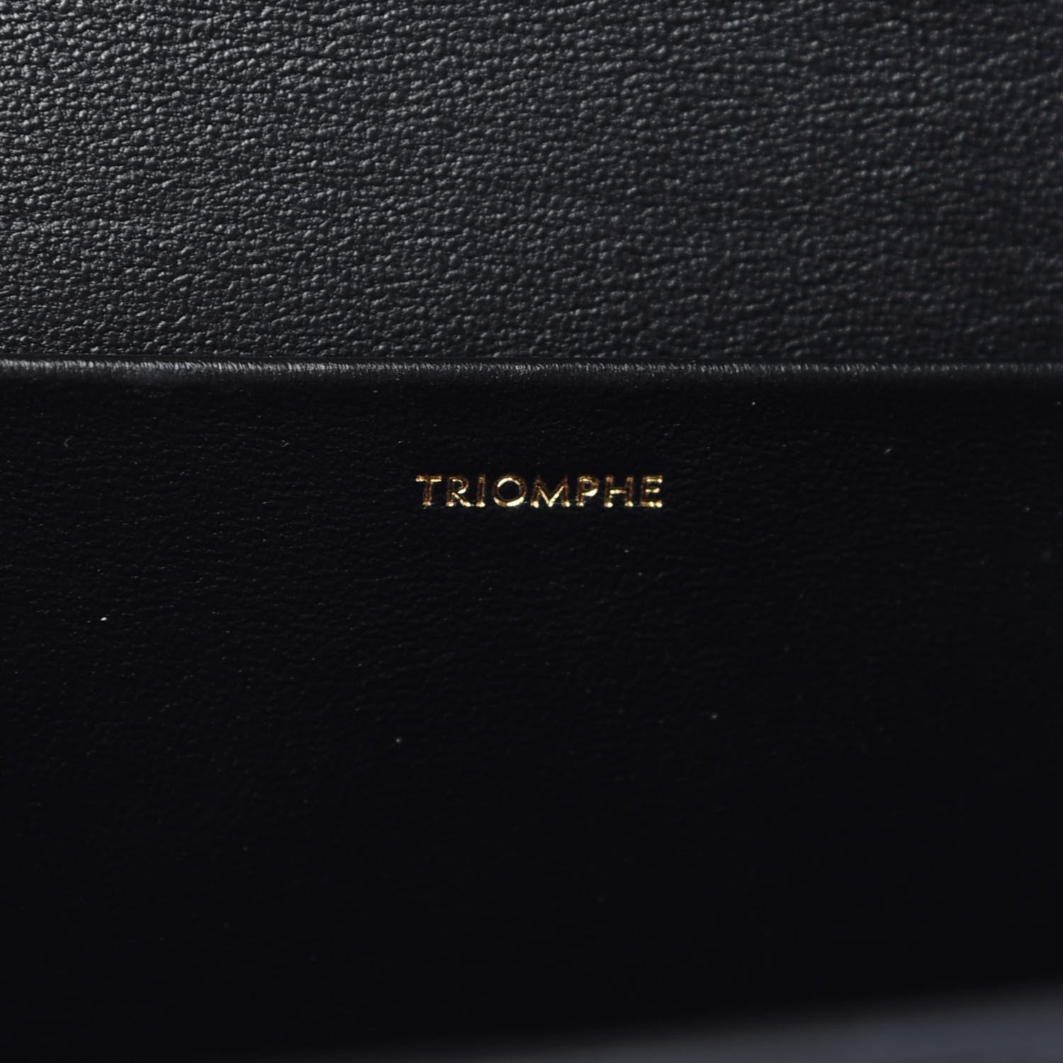 Celine Shiny Calfskin Triomphe Strap Bag Black 7 of 9