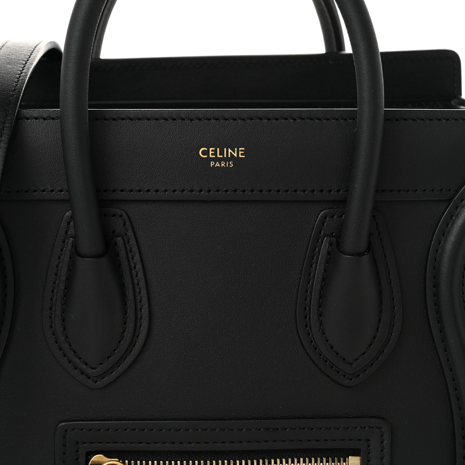 Celine Smooth Calfskin Nano Luggage Black 9 of 11