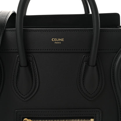 Celine Smooth Calfskin Nano Luggage Black 9 of 11