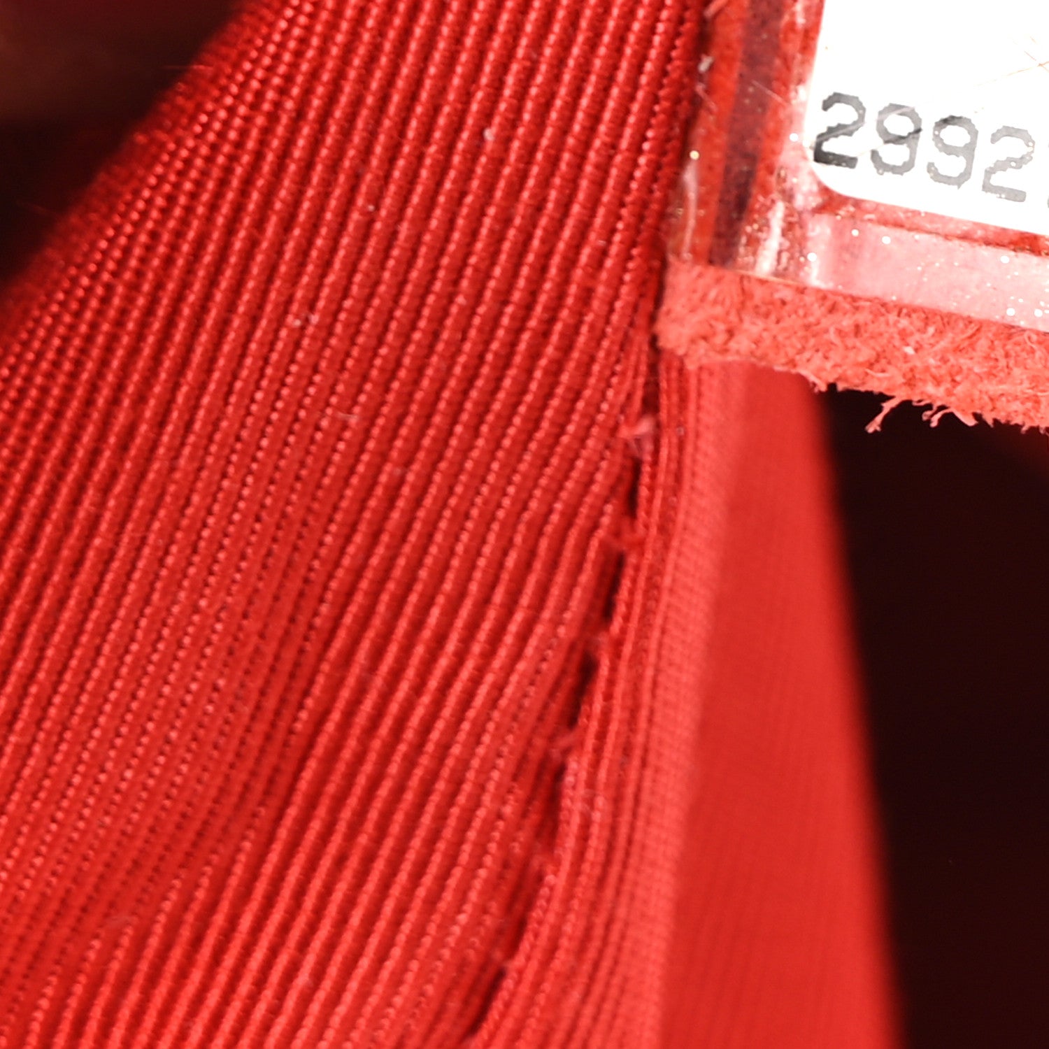 Chanel Silk Quilted Chain Printed Bucket Bag Red 7 of 9