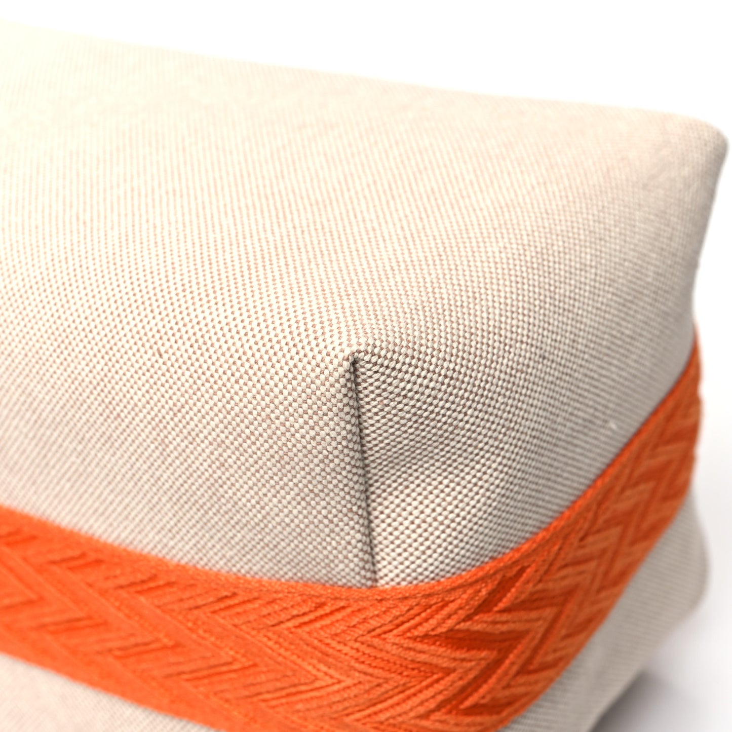 Canvas Large Bride-A-Brac Pouch Natural Orange