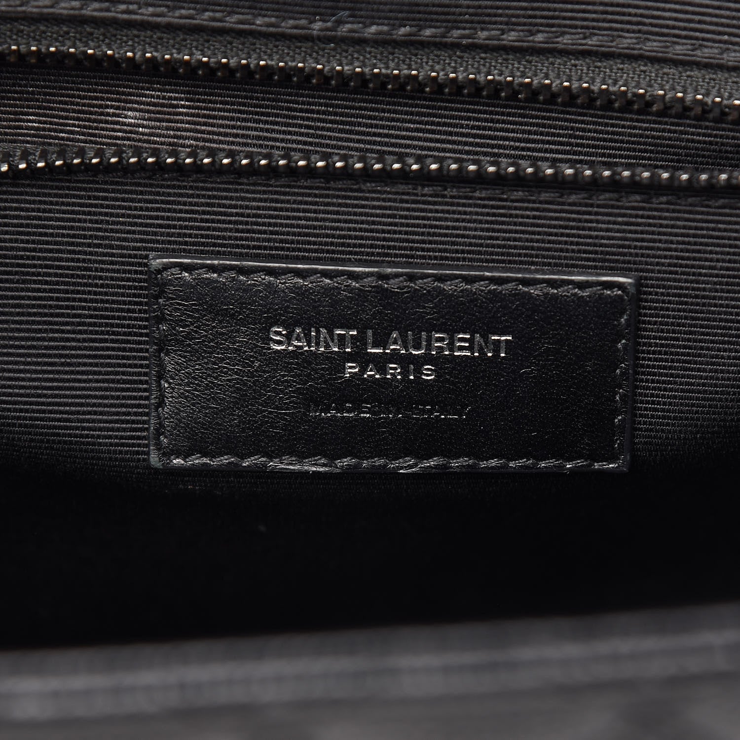 Saint Laurent Grain De Poudre Large Tri-Quilt Monogram Satchel Black 6 of 15