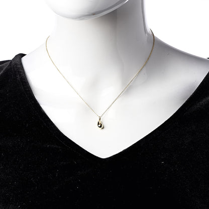 Tiffany 18K Yellow Gold 12mm Elsa Peretti Teardrop Pendant Necklace 2 of 7