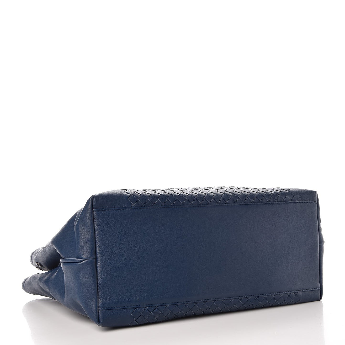 Calfskin Intrecciato Tote Dark Denim