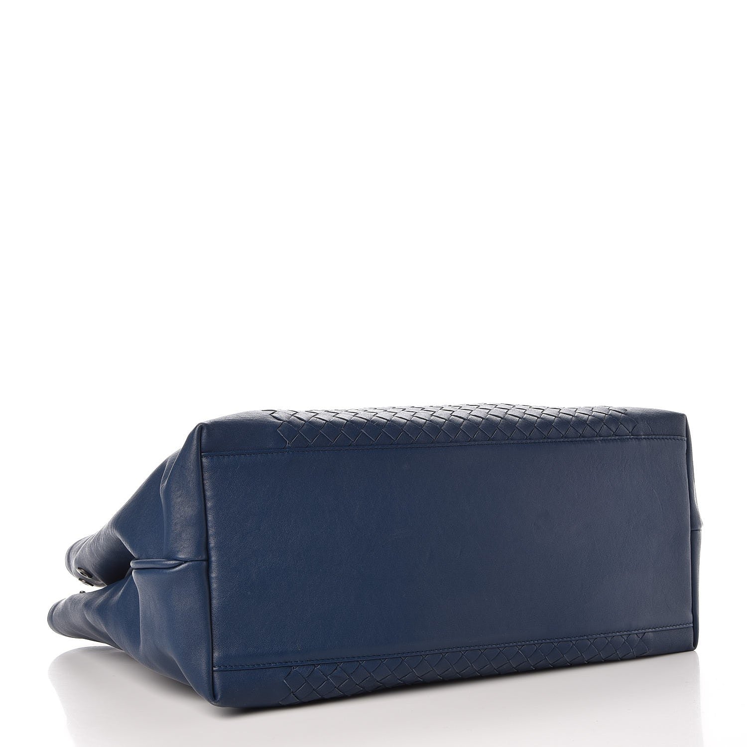 Bottega Veneta Calfskin Intrecciato Tote Dark Denim 4 of 7