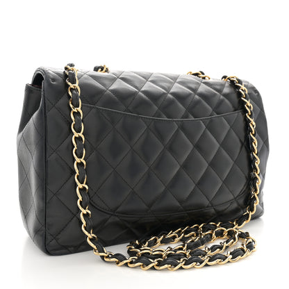 Chanel Lambskin Quilted Jumbo Single Flap Black 3 of 15