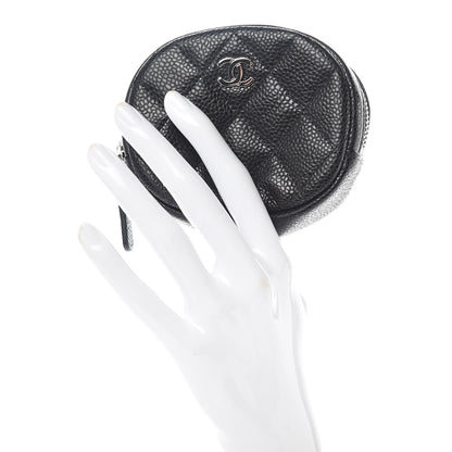 Chanel Caviar Quilted Zip Around Classic Coin Purse Black 2 of 8