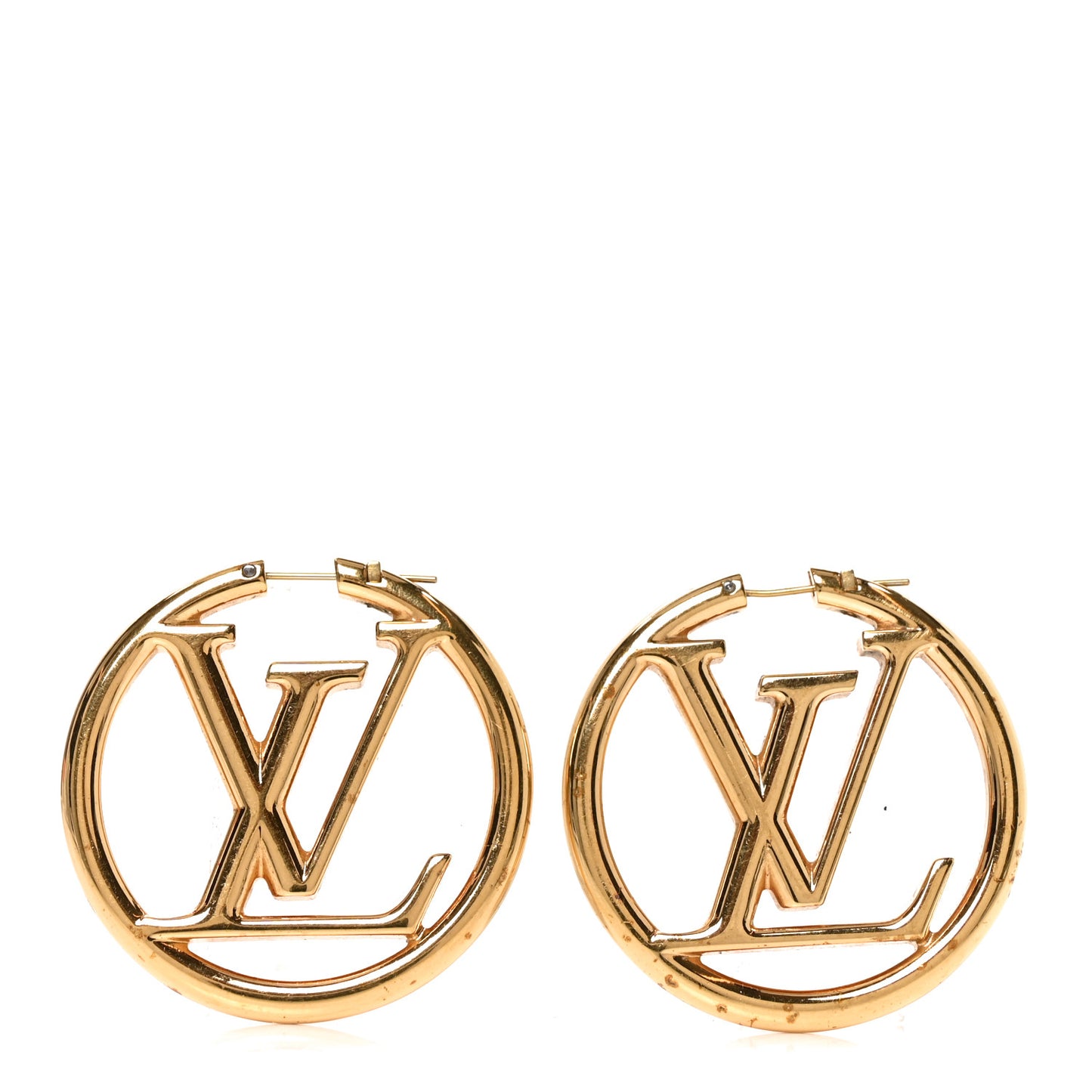 Metal Louise Hoop Earrings Gold