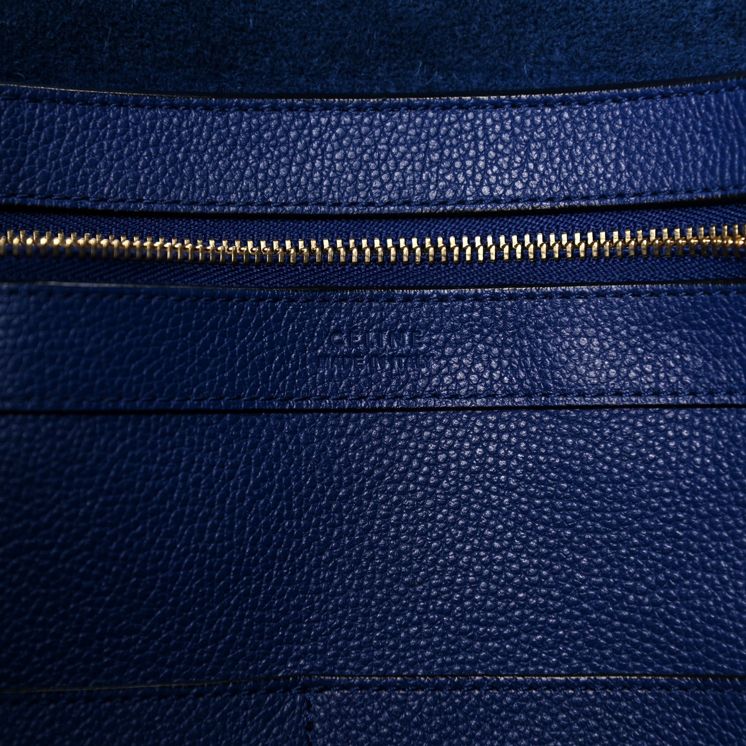 Celine Soft Grained Calfskin Small Belt Cabas Phantom Dark Blue 5 of 11