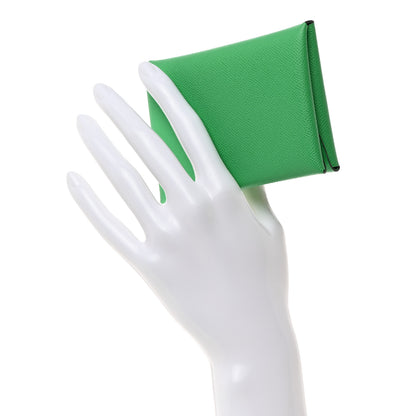 Hermes Epsom Calvi Duo Card Case Vert Comics 2 of 7