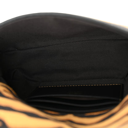 Fendi Canvas Chinese New Year Tiger Embroidered Mini Baguette Black Dark Yellow 5 of 11