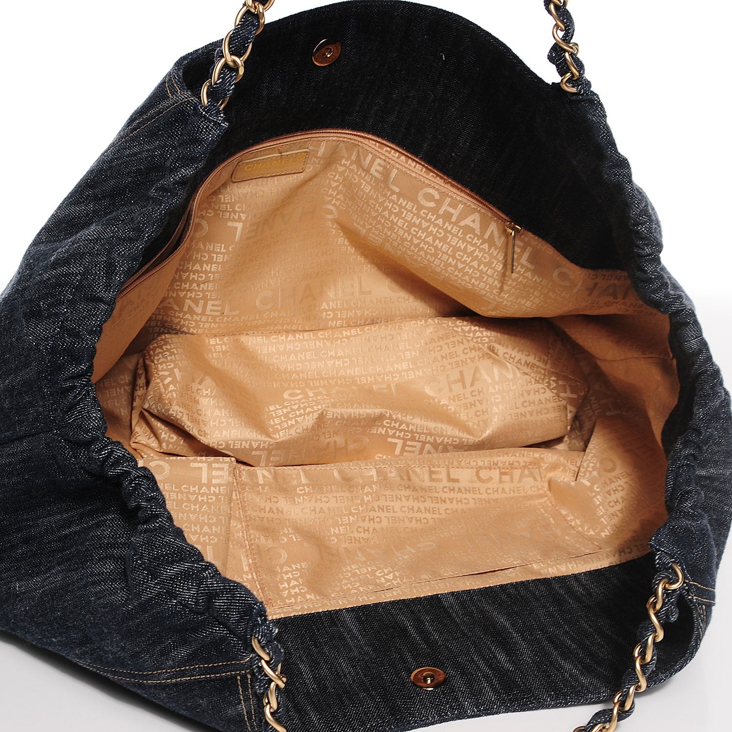 Chanel Denim Coco Cabas Tote Blue 5 of 7