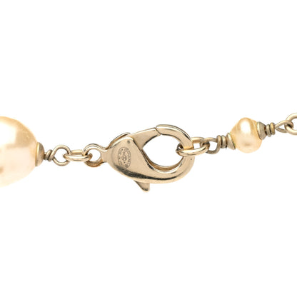 Chanel Pearl Crystal Baguette Beaded CC Long Necklace Black Gold 5 of 6