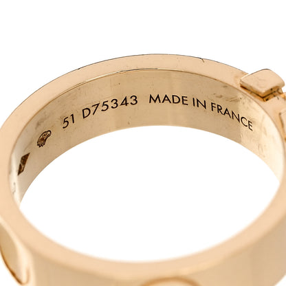 Louis Vuitton 18K Yellow Gold Empreinte LV Ring 51 5.75 5 of 5