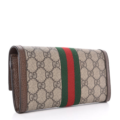 Gucci GG Supreme Monogram Web Ophidia Continental Wallet Brown 3 of 8