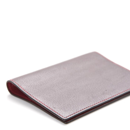 Hermes Veau Rodeo Bi-Color Globe Trotter Agenda Cover PM Havane Rouge Garance 5 of 7