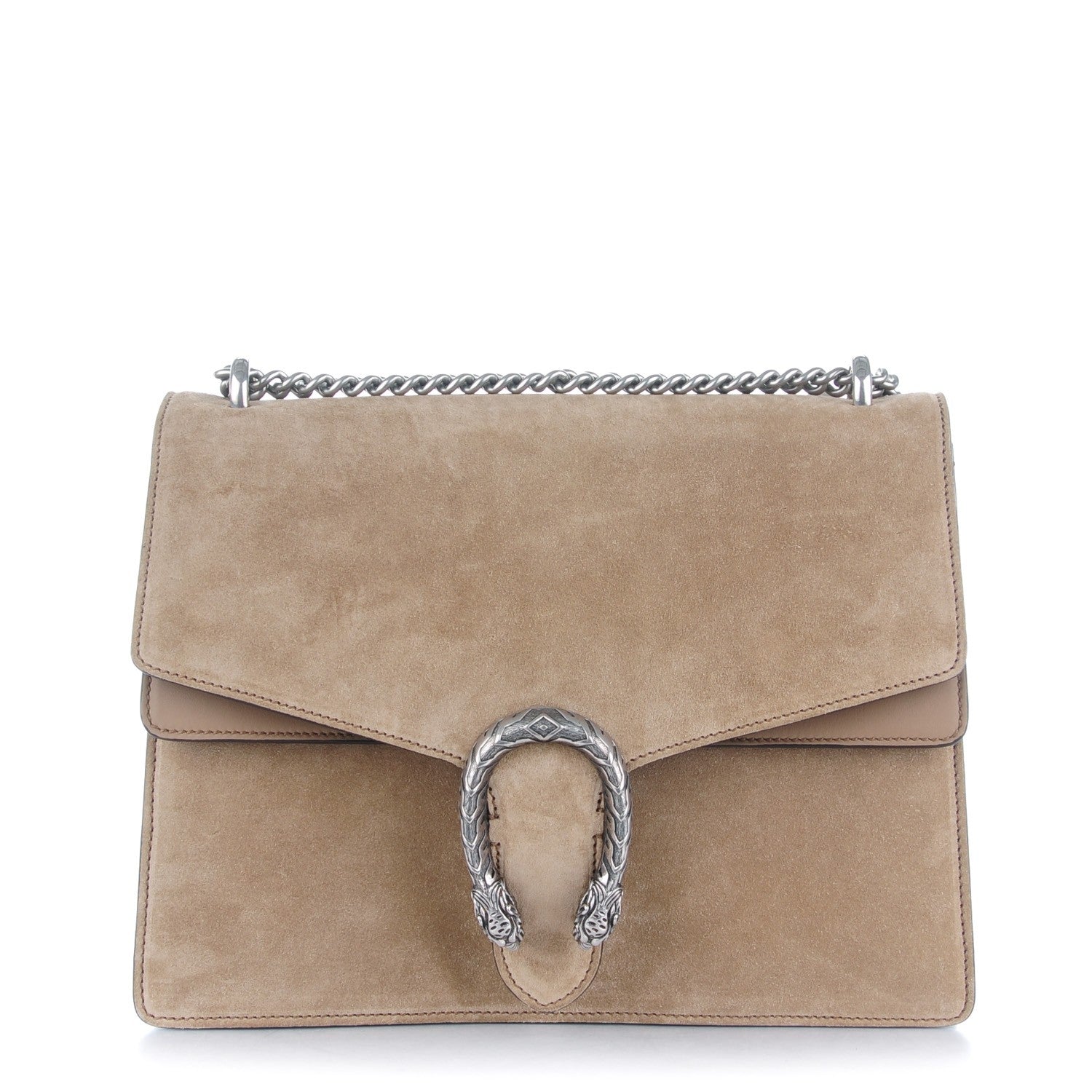Gucci Suede Medium Dionysus Shoulder Bag Taupe 1 of 7