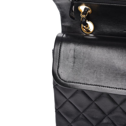 Chanel Lambskin Quilted Medium Double Flap Black 12 of 14