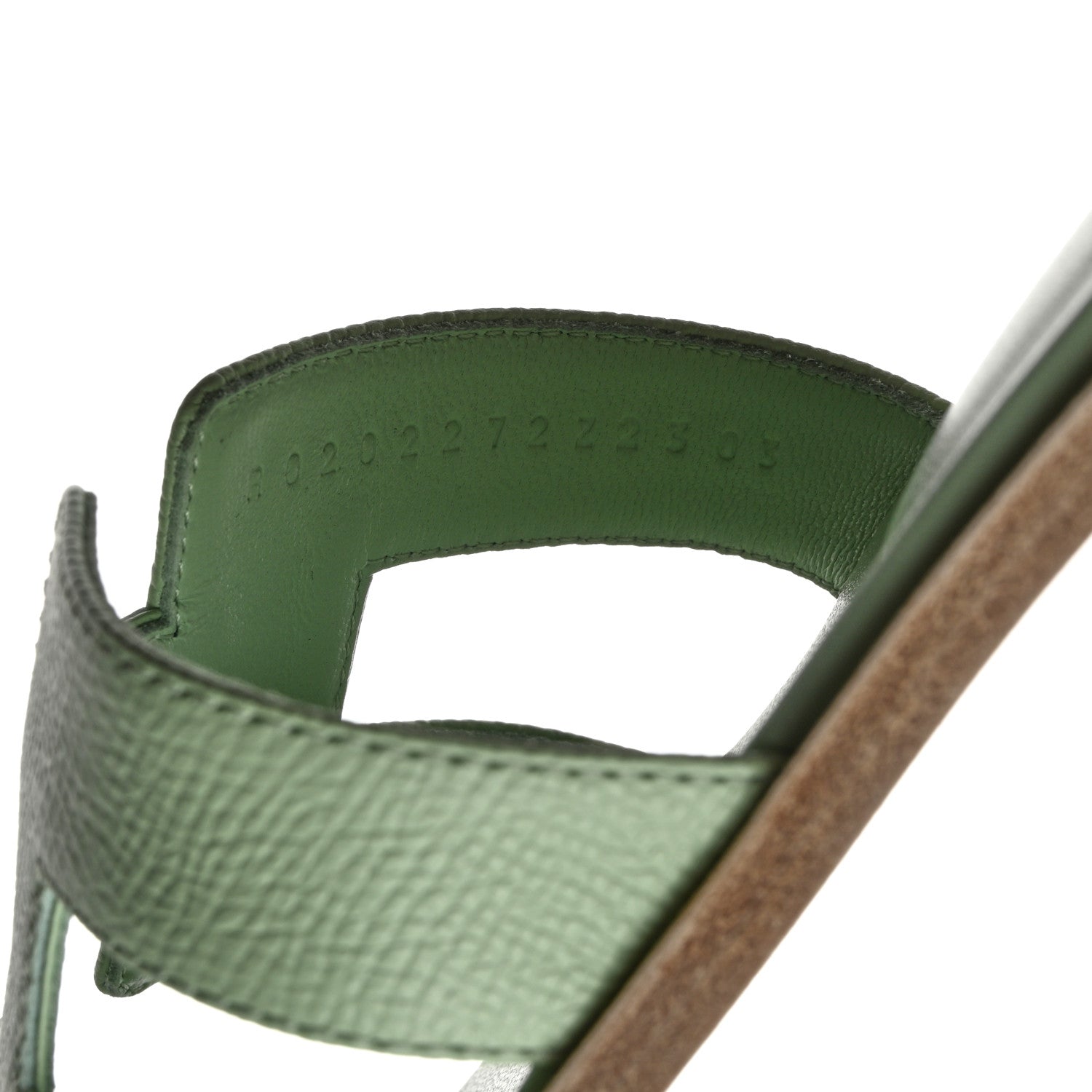 Hermes Epsom Oran Sandals 36 Vert Jade 5 of 9