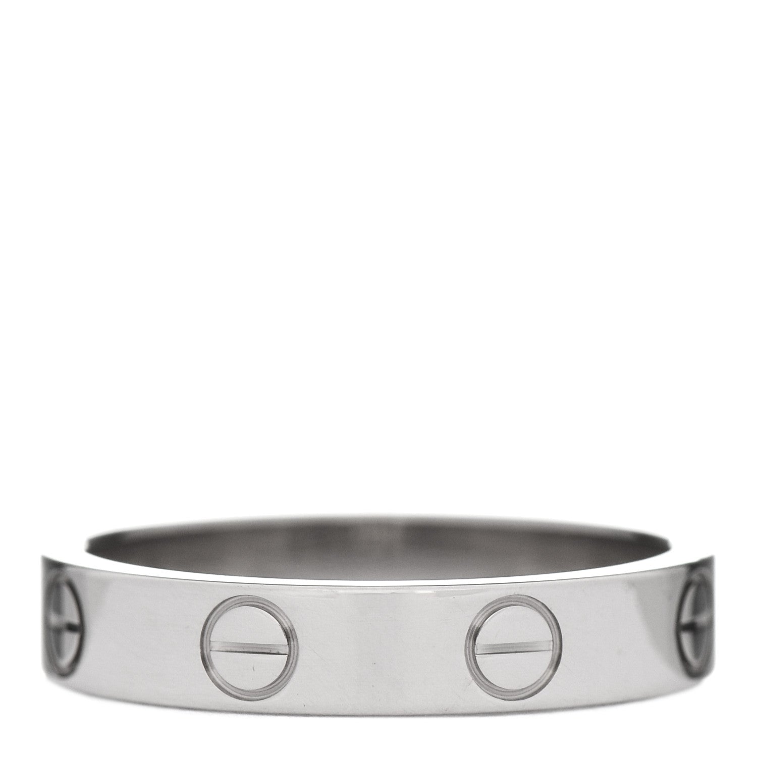 Cartier 18K White Gold 3.5mm LOVE Wedding Band Ring 51 5.75 3 of 5