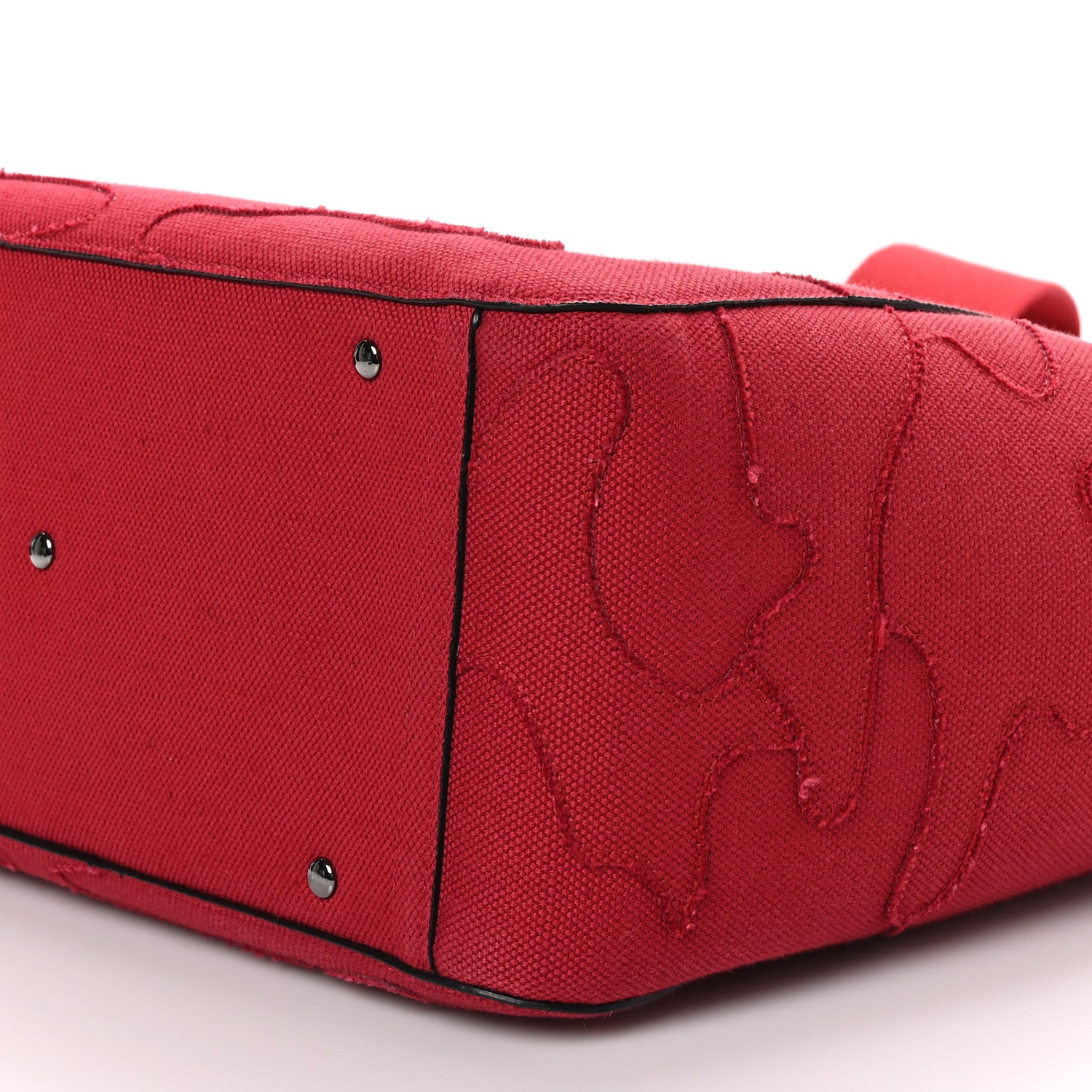 Valentino Garavani Canvas Atelier 07 Camouflage Edition Medium Tote Bag Red 10 of 10