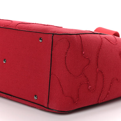 Valentino Garavani Canvas Atelier 07 Camouflage Edition Medium Tote Bag Red 10 of 10