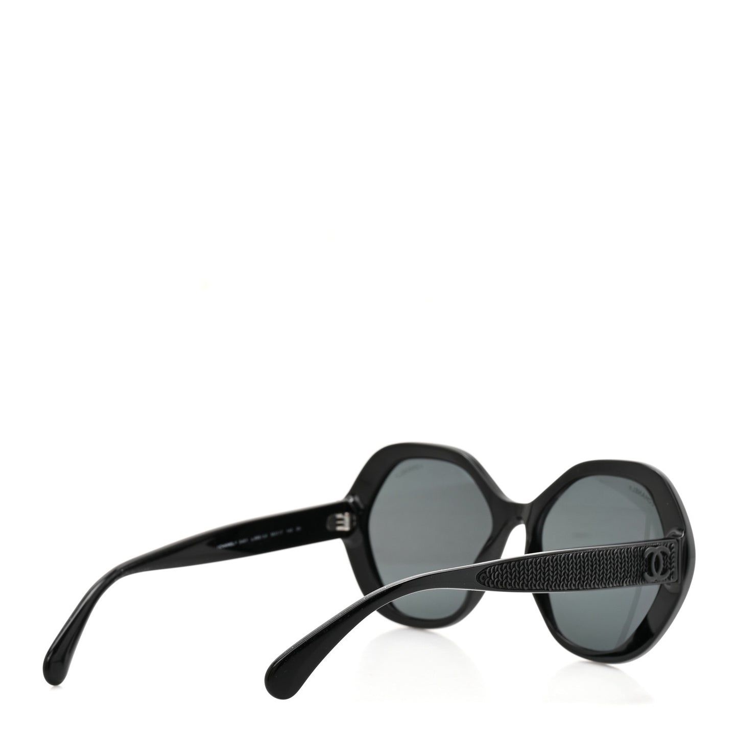 Acetate Sequin Round Sunglasses 5451 Black