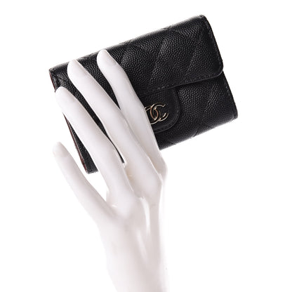 Chanel Caviar Quilted Classic 4 Key Holder Wallet Black 2 of 10