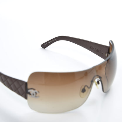 Chanel Metallic Quilted CC Sunglasses 4157-Q Brown 6 of 8