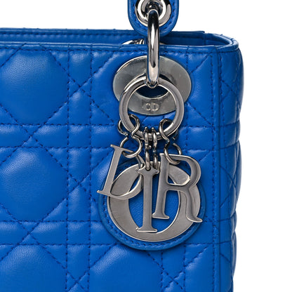 Christian Dior Lambskin Cannage Mini Lady Dior Blue 9 of 23