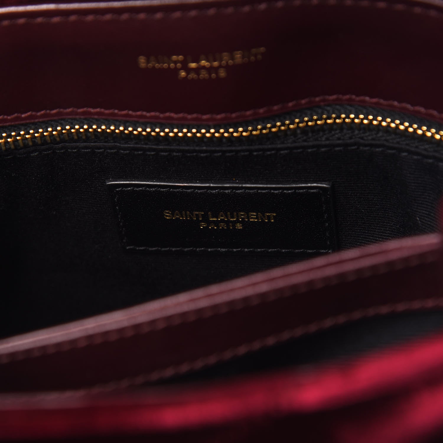 Saint Laurent Velvet Y Quilted Monogram Toy Loulou Crossbody Bag French Burgundy 8 of 10