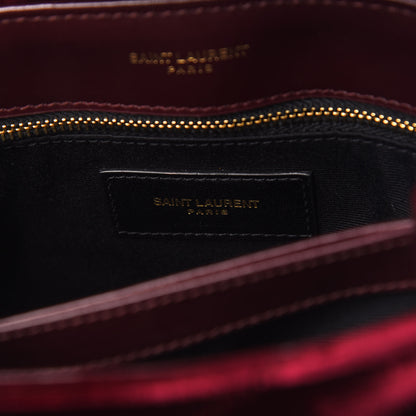 Saint Laurent Velvet Y Quilted Monogram Toy Loulou Crossbody Bag French Burgundy 8 of 10