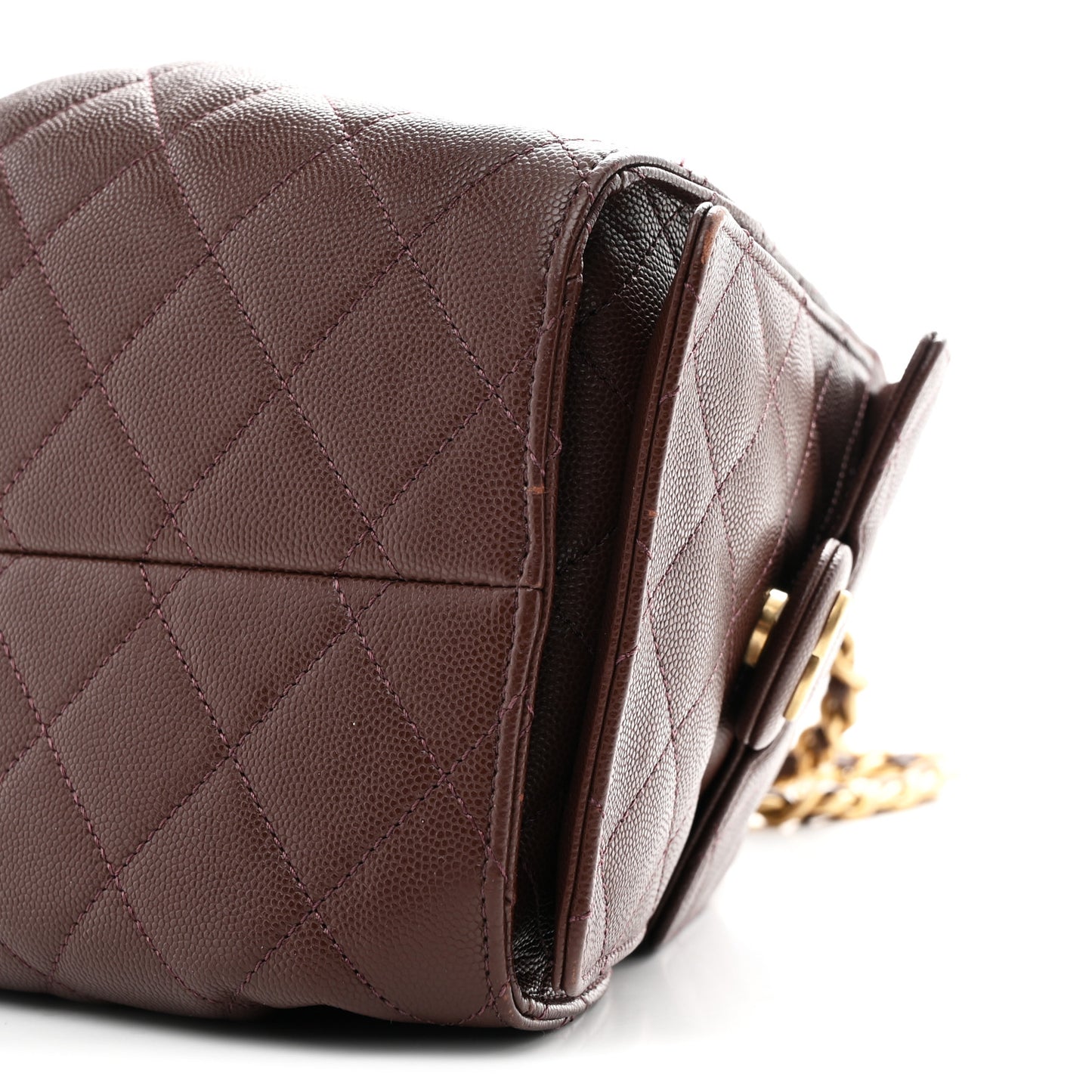 Caviar Quilted Small Chanel 25 Handbag Burgundy