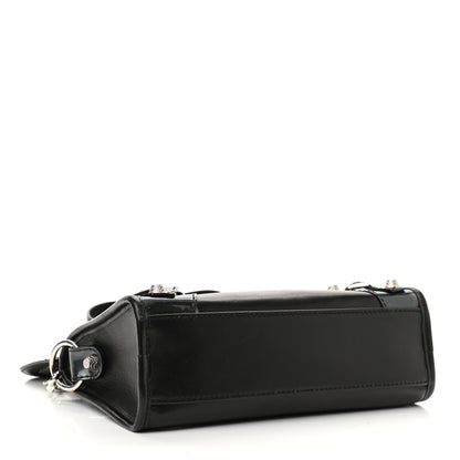 Balenciaga Smooth Calfskin Metallic Patent Giant 12 Silver Hardware Mini City Black Gris 4 of 10