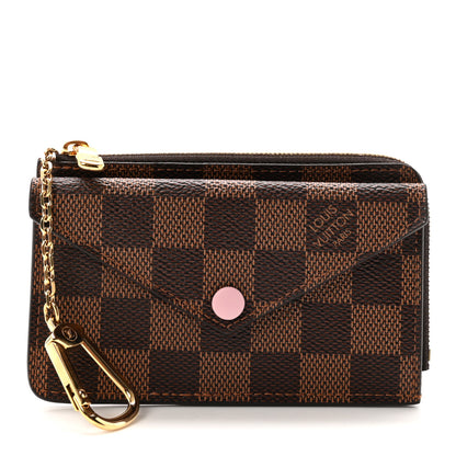 Louis Vuitton Damier Ebene Recto Verso Card Holder Rose Ballerine 1 of 7