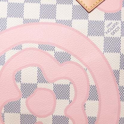 Louis Vuitton Damier Azur Tahitienne Speedy Bandouliere 30 Rose Ballerine 11 of 13