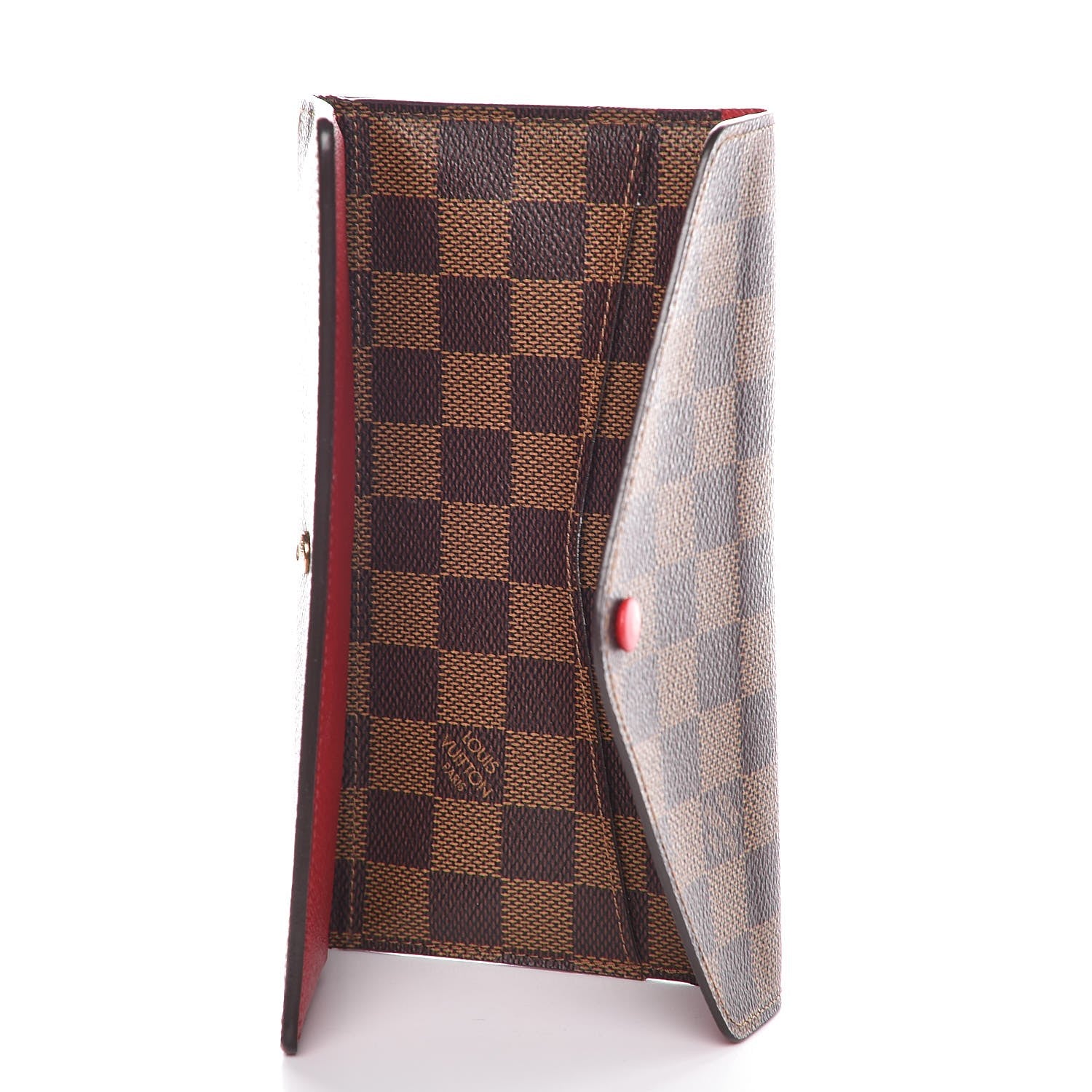 Louis Vuitton Damier Ebene Josephine Wallet Red 5 of 12