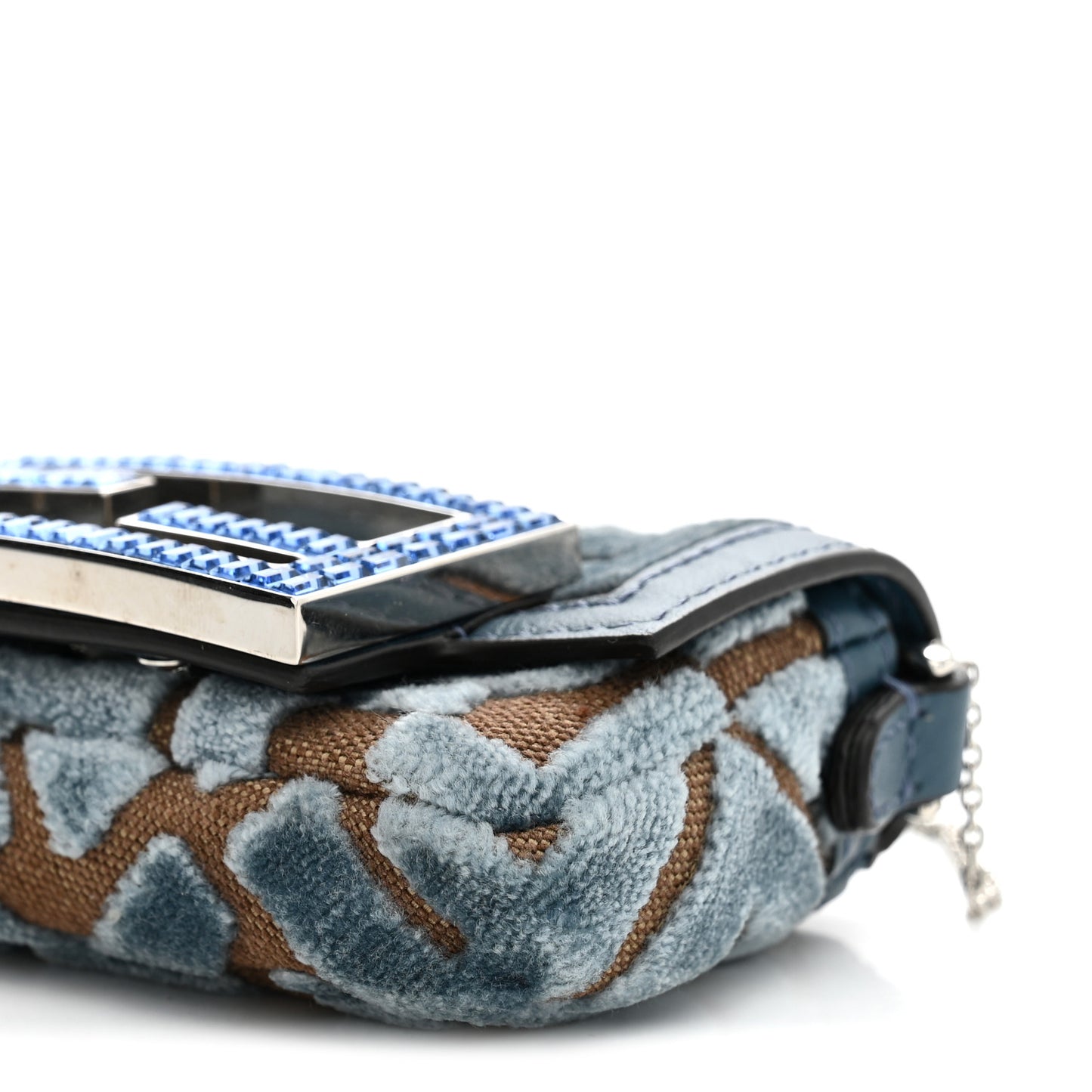 Velvet Jacquard FF Crystal Nano Baguette Charm Anice