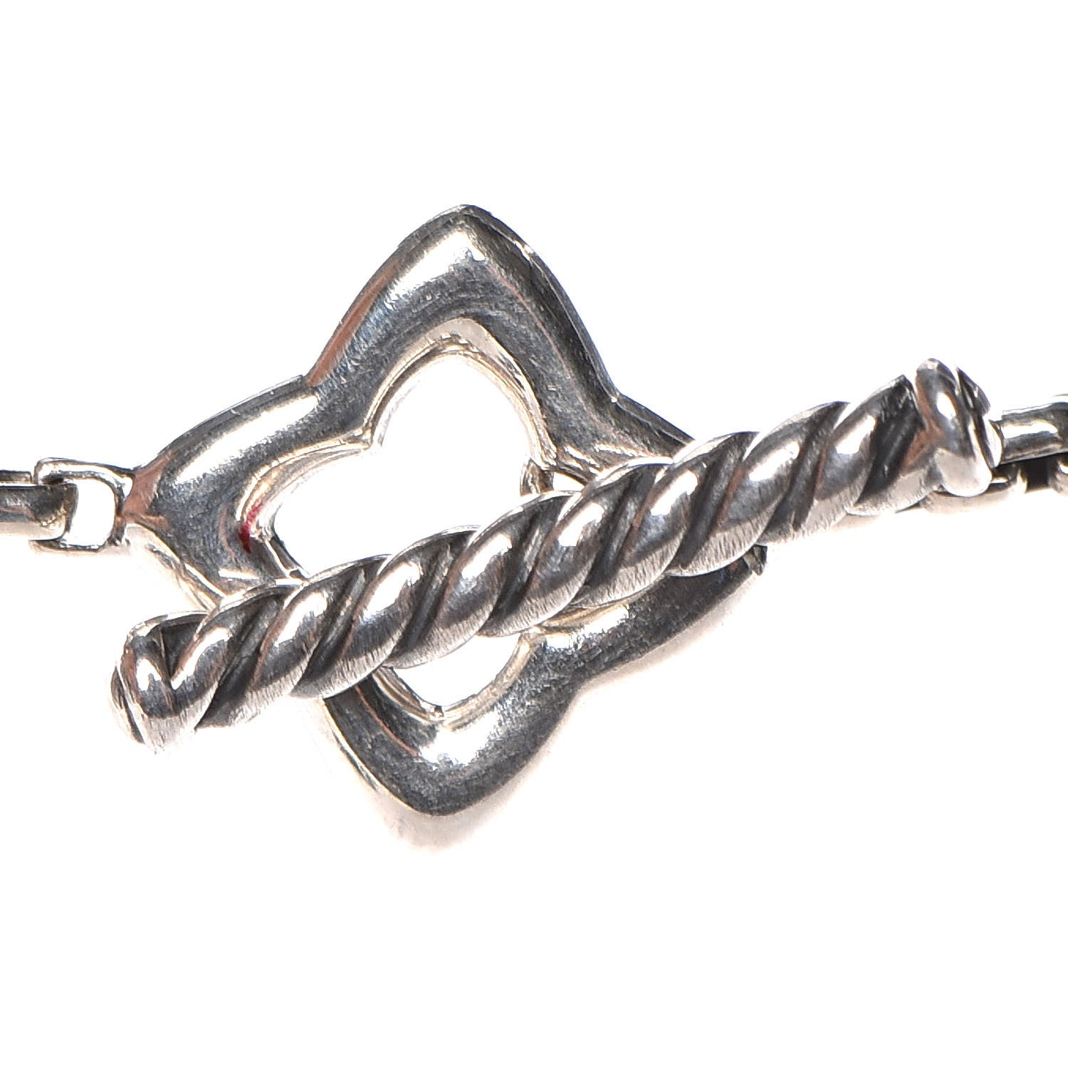 David Yurman Sterling Silver 25mm Quatrefoil Chain Necklace 5 of 5