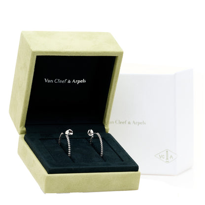 Van Cleef & Arpels 18K White Gold Small Perlee Hoop Earrings 5 of 5