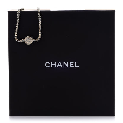Chanel Crystal CC Chain Short Necklace Gold 6 of 6