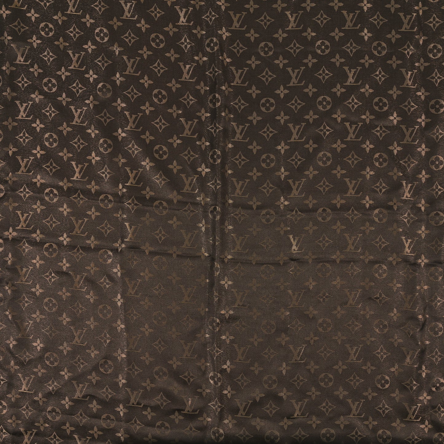 Silk Lurex Wool Monogram Shine Shawl Marron