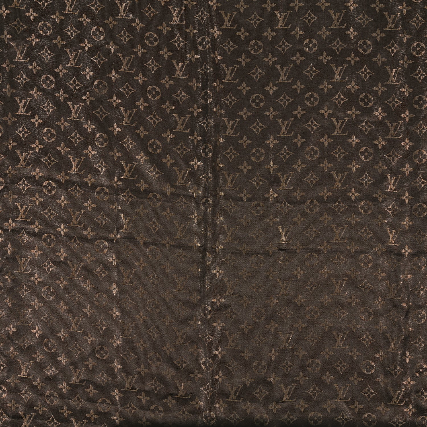 Louis Vuitton Silk Lurex Wool Monogram Shine Shawl Marron 2 of 4