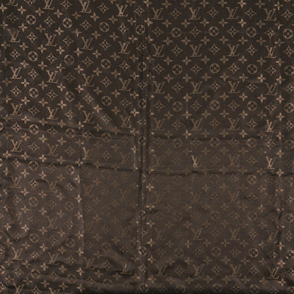 Louis Vuitton Silk Lurex Wool Monogram Shine Shawl Marron 2 of 4