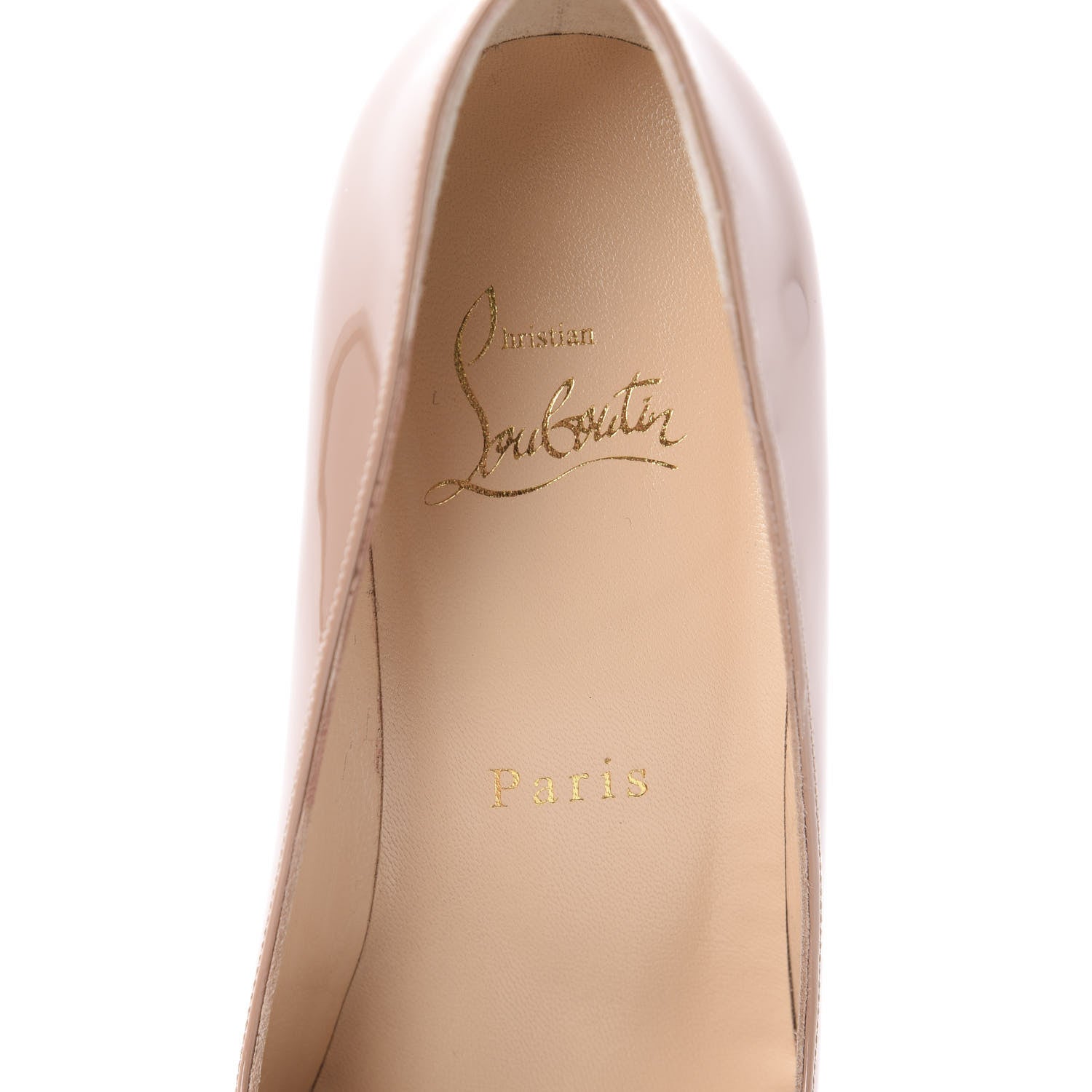 Christian Louboutin Patent Merci Allen 85 Pumps 36.5 Nude 6 of 9